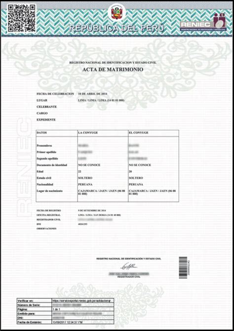 Copias certificadas de actas de nacimiento, matrimonio o